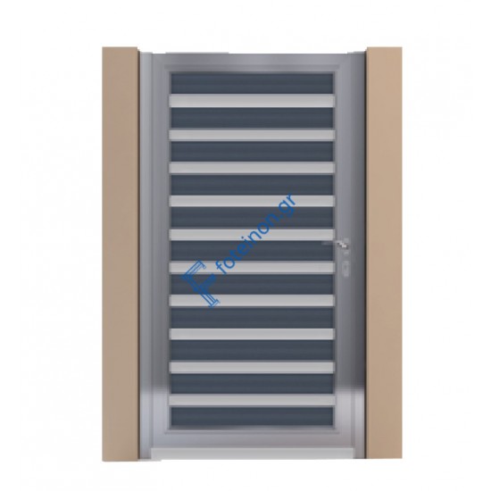 Μονόφυλλη ανοιγόμενη αυλόπορτα Aluminco GC11 100x100 (Ral)