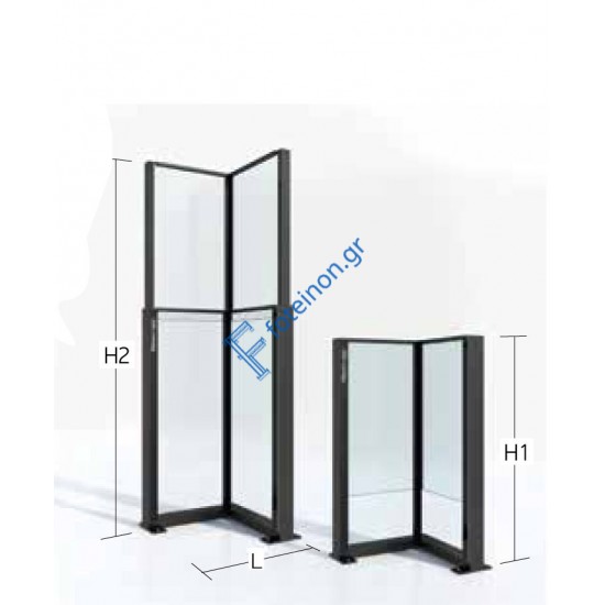 Εσωτερική γωνία Open air ultra Aluminco 1.80mx0.50m