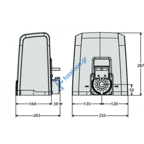 Κιτ Μοτέρ συρόμενης γκαραζόπορτας έως 600kg BFT DEIMOS A600 24V (1 μηχανισμό DEIMOS BT A600,προειδοποιητικό φάρο με κεραία, 1 σετ φωτοκύτταρα,2 τηλεχειριστήρια) 