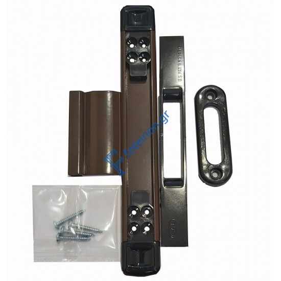 Κλειδαριά CAL Doublex Classic με κλειδί για συρόμενα κουφώματα (καφέ) για πόρτες και παράθυρα