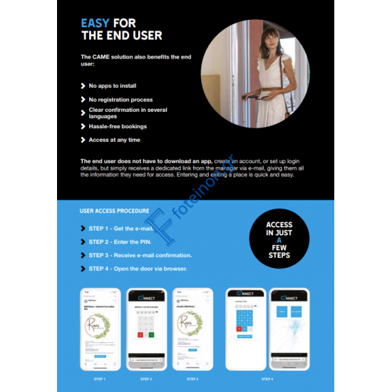 CAME QUICK&EASY KIT για Access Control WI-FI για Ηλεκτρικές Κλειδαριές και Γκαραζόπορτες Εδικά για AIRBNB, ΞΕΝΔΟΧΕΙΑ και ΠΑΡΚΙΝΓΚ