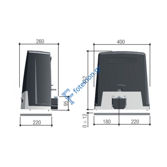CAME BKV 1500 36V Σετ Μοτέρ Συρόμενης Γκαραζόπορτας έως 1500kg