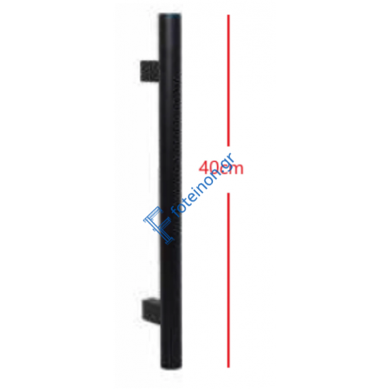 Λαβή πόρτας αλουμινίου στρογγυλή Φ32 – Μήκος 40 cm – Χρώμα Μαύρο (C35) - Convex