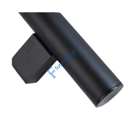 Λαβή πόρτας αλουμινίου στρογγυλή Φ32 – Μήκος 40 cm – Χρώμα Μαύρο (C35) - Convex