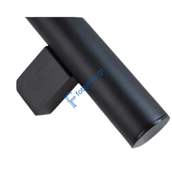 Λαβή πόρτας αλουμινίου στρογγυλή Φ32 – Μήκος 120 cm – Χρώμα Μαύρο (C35) - Convex