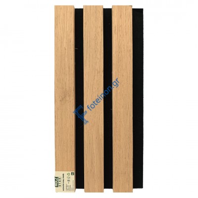 Σανίδα ηχομονωτική (Acoustic wall panel I) 21x600x2800 πηχάκια με καπλαμά χρώμα Δρυς κωδ. K1 τιμή φύλλου 1,68m2