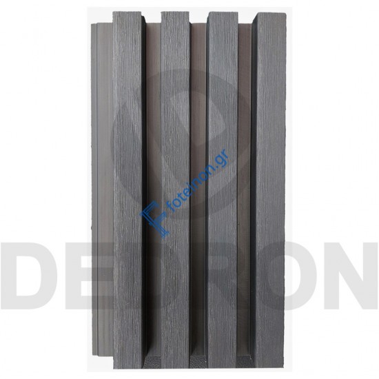 WPC Επένδυση Τοίχου 26x170x2900 χρώμα Γκρι Σκούρο (Ν007) τιμή βέργας 2,90m