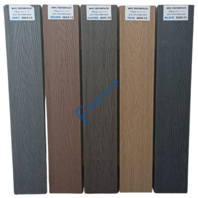 Τάβλα Συνθετικής περίφραξης WPC 2040-13 teak με ανάγλυφα νερά ξύλου 3D Dedron 20x130x3900mm κωδ. 2040-13 (παλαιό 2063) (τιμή βέργας)