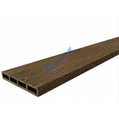 Τάβλα Συνθετικής περίφραξης WPC 2044-13 καφέ με ανάγλυφα νερά ξύλου 3D Dedron 20x130x3900mm κωδ. 2044-13 (τιμή βέργας)