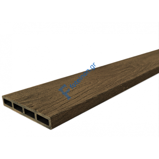 Τάβλα Συνθετικής περίφραξης WPC 2044-13 καφέ με ανάγλυφα νερά ξύλου 3D Dedron 20x130x3900mm κωδ. 2044-13 (τιμή βέργας)