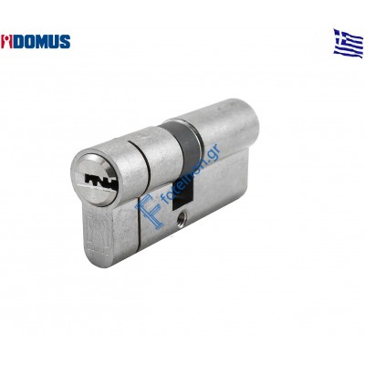 Κύλινδρος (αφαλός) ασφαλείας econ 90mm 30/60 ασημί Domus (21090K)