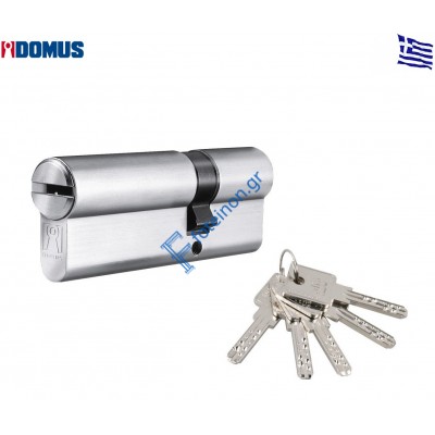 Κύλινδρος (αφαλός) ασφαλείας econ 83mm 30/53 ασημί Domus (21083K)