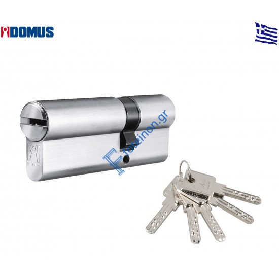 Κύλινδρος (αφαλός) ασφαλείας econ 83mm 30/53 ασημί Domus (21083K)
