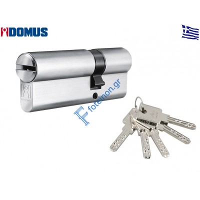 Κύλινδρος (αφαλός) υψίστης ασφαλείας Alfa 83mm 30/53 ασημί Domus (24083ΚΗ)