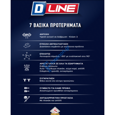 Κλειδαριά συρομένου D-LINE 1600mm, 2 Σημείων 7312 Domus