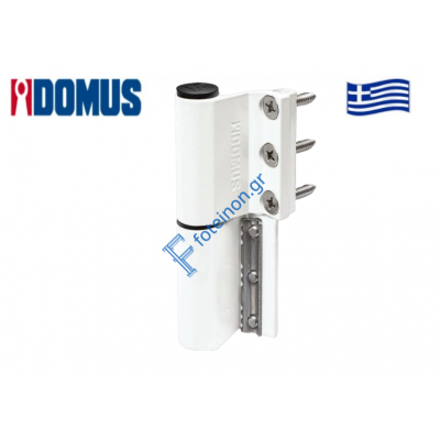 Μεντεσές αλουμινίου περιμετρικού διπλός βαρέως τύπου Euro 16 σε χρώμα λευκό Domus 6850L