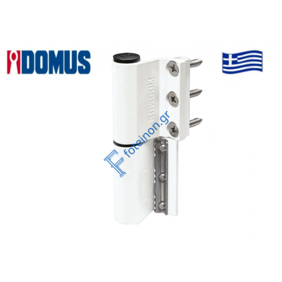 Μεντεσές αλουμινίου περιμετρικού διπλός βαρέως τύπου Euro 16 σε χρώμα λευκό Domus 6850L