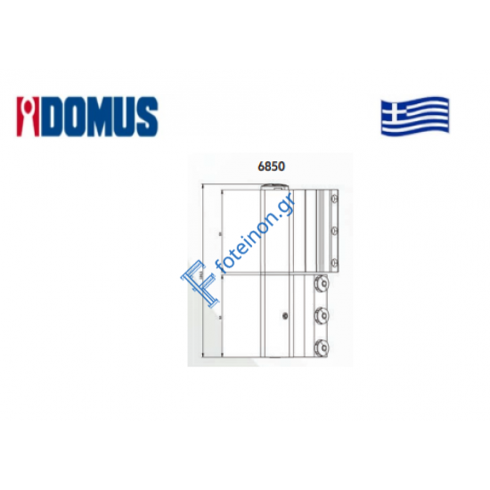 Μεντεσές αλουμινίου περιμετρικού διπλός βαρέως τύπου Euro 16 σε χρώμα μαύρο Domus 6850M