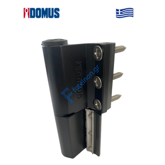 Μεντεσές αλουμινίου περιμετρικού διπλός βαρέως τύπου Euro 16 σε χρώμα μαύρο Domus 6850M