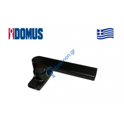 Πόμολο Skyline με μεταλλική ροζέτα μαύρο Domus (6170M)