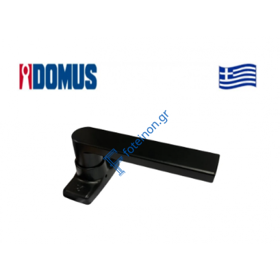 Πόμολο Skyline με μεταλλική ροζέτα μαύρο Domus (6170M)