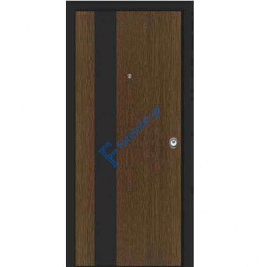 Θωρακισμένη πόρτα ασφαλείας αλουμινίου (πλάτος 90-110cm / ύψος 203-220cm) SAFEBOND BO 01KB