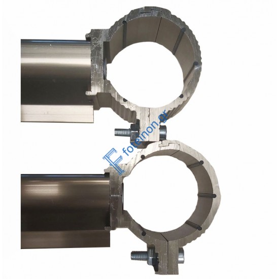 Απλώστρα τύπου inox για στρογγυλή κουπαστή σε χρώμα Ανοδίωση Bronze