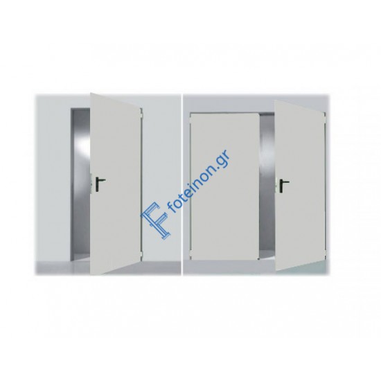 Πόρτα αποθήκης Interno by Alumil σε χρώμα γκρί (RAL 7035)