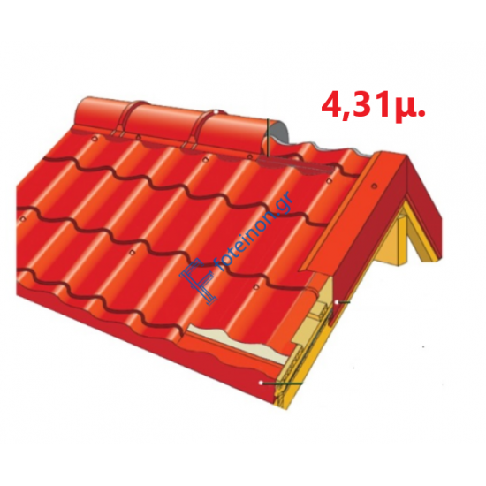 Πάνελ Κεραμίδι με πλανισμένο ξύλο 4,31μ. LEB
