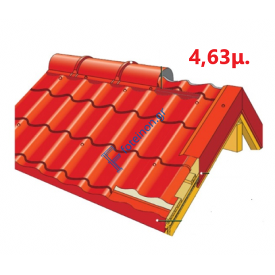 Πάνελ Κεραμίδι με πλανισμένο ξύλο 4,63μ. LEB