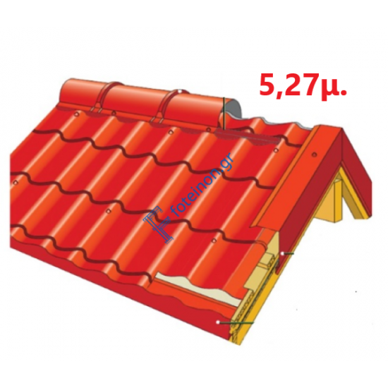 Πάνελ Κεραμίδι με πλανισμένο ξύλο 5,27μ. LEB