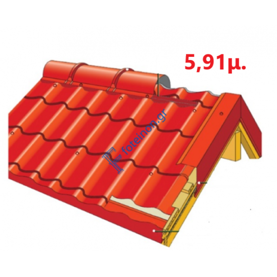 Πάνελ Κεραμίδι με πλανισμένο ξύλο 5,91μ. LEB