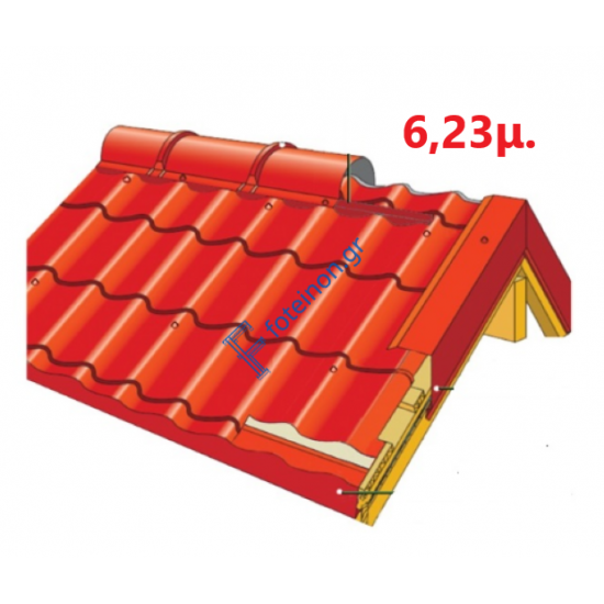 Πάνελ Κεραμίδι με πλανισμένο ξύλο 6,23μ. LEB