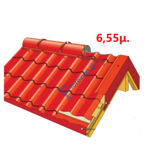Πάνελ Κεραμίδι με πλανισμένο ξύλο 6,55μ. LEB