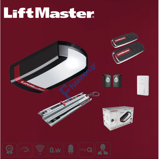 LiftMaster LM 130 ΚΙΤ Σετ Μοτέρ για Γκαραζόπορτα Οροφής έως 21m²