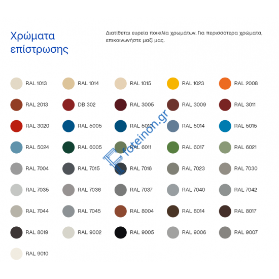 Πάνελ κεραμίδι σε RAL 8004 (τιμή τετραγωνικού μέτρου)