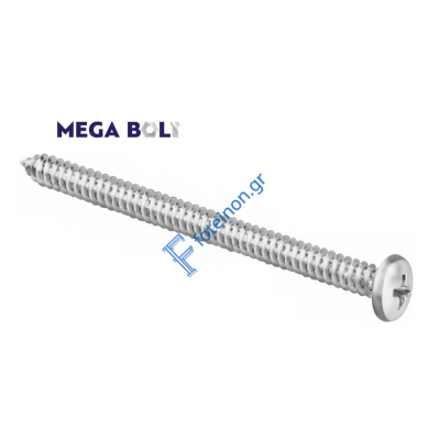 Λαμαρινόβιδα 10x4 (4,8x100) ψωμάκι γαλβανιζέ σταυρού.
