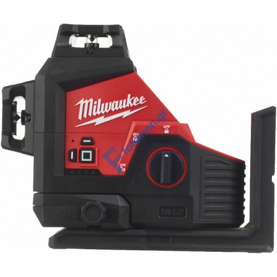 Milwaukee M12 3PL-0C Αυτορυθμιζόμενο Περιστροφικό Αλφάδι Laser Πράσινης Δέσμης