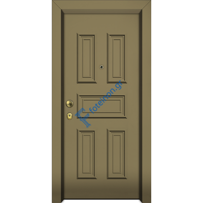 Πόρτα ασφαλείας  Nexus A117 (95*217) σε Ral 6028 εξωτερικά και NX759 λευκό OVATTA χωρίς νερά εσωτερικά με μόνωση πετροβάμβακα