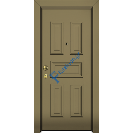 Πόρτα ασφαλείας  Nexus A117 (95*217) σε Ral 6028 εξωτερικά και NX759 λευκό OVATTA χωρίς νερά εσωτερικά με μόνωση πετροβάμβακα