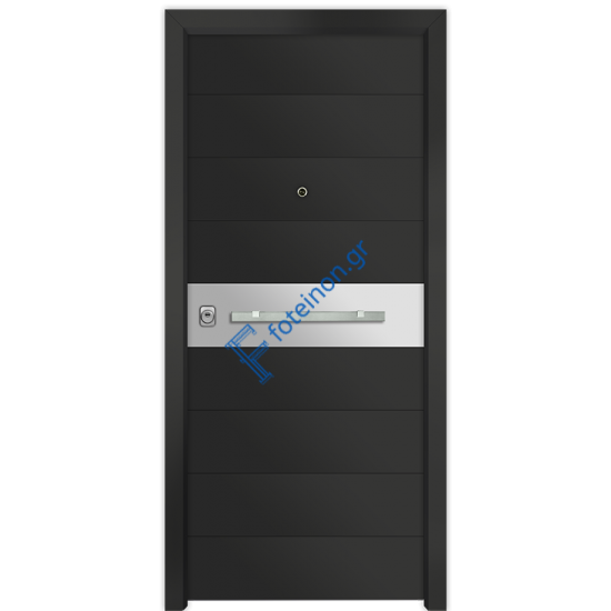 Πόρτα ασφαλείας αλουμινίου ραμποτέ Nexus S650 Grey Inox