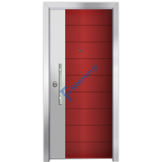 Πόρτα ασφαλείας αλουμινίου ραμποτέ Nexus S654 Bordeaux