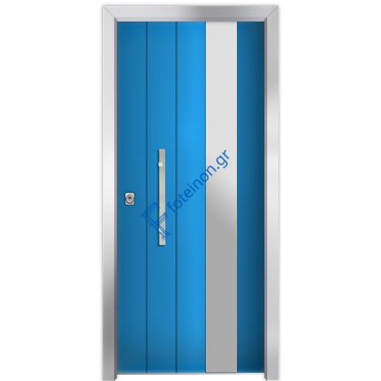 Πόρτα ασφαλείας αλουμινίου ραμποτέ Nexus S656 Cyan