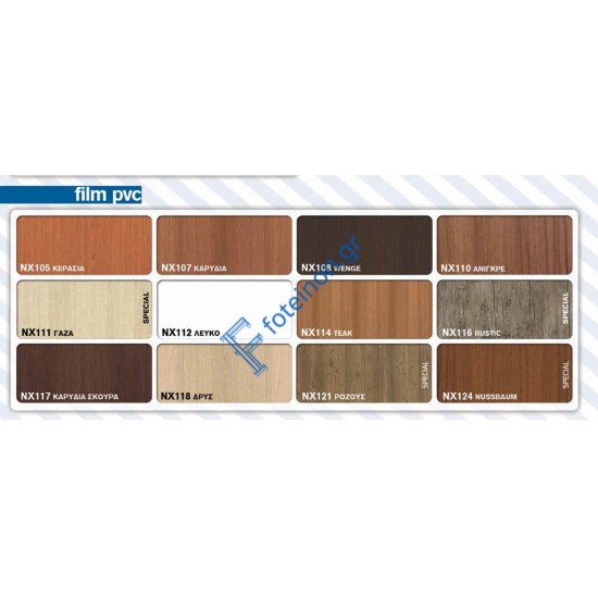 Πόρτα ασφαλείας ξύλινη Film PVC Nexus X535