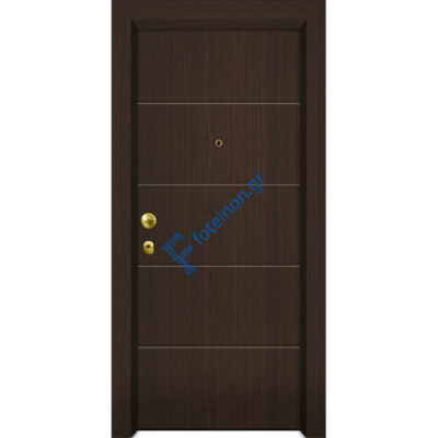 Πόρτα Ασφαλείας Laminate Nexus 16 σημείων ασφαλείας μονής θωράκισης με σχέδιο έξω P503 και σε 6 άτοκες δόσεις (Λαμπάς 24cm)