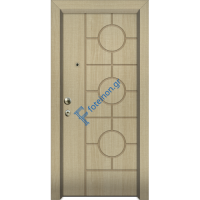 Πόρτα Ασφαλείας Laminate Nexus 16 σημείων ασφαλείας μονής θωράκισης με σχέδιο έξω P505 και σε 6 άτοκες δόσεις (Λαμπάς 24cm)