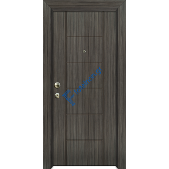 Πόρτα Ασφαλείας Laminate Nexus 16 σημείων ασφαλείας μονής θωράκισης με σχέδιο έξω P508 και σε 6 άτοκες δόσεις (Λαμπάς 24cm)