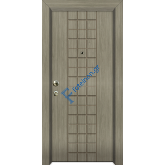 Πόρτα Ασφαλείας Laminate Nexus 16 σημείων ασφαλείας μονής θωράκισης με σχέδιο έξω P510 (Λαμπάς 24cm)
