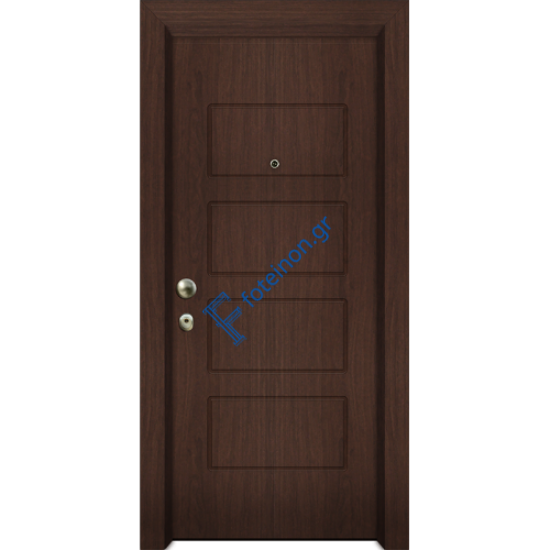 Πόρτα Ασφαλείας Laminate Nexus 16 σημείων ασφαλείας μονής θωράκισης με σχέδιο έξω P513 και σε 6 άτοκες δόσεις (Λαμπάς 24cm)