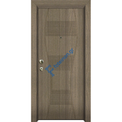 Πόρτα Ασφαλείας Laminate Nexus 16 σημείων ασφαλείας μονής θωράκισης με σχέδιο έξω P514 και σε 6 άτοκες δόσεις (Λαμπάς 24cm)